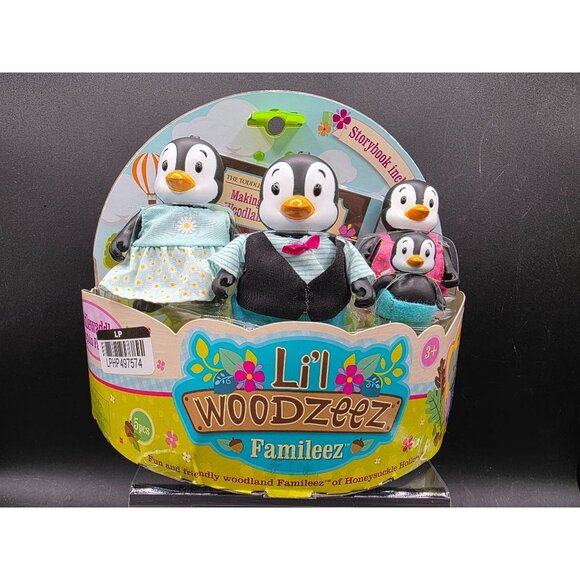 Lil Woodzeez Toddlewaddle Penguin Family Set With Storybook - Picture 1 of 7